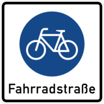 Zeichen 244.1 - Beginn einer Fahrradstraße, StVO 2013