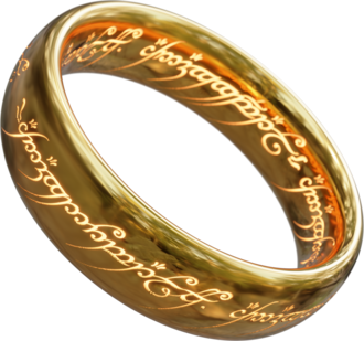 Abbildung eines Goldrings aus der Herr der Ringe