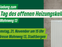 Einladung zum Tag des offnene Heizungskellers am 21.11.2026 15 Uhr Mohnweg 13 in Stadtbergen