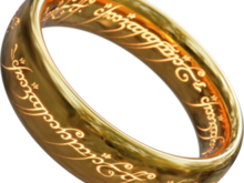 Abbildung eines Goldrings aus der Herr der Ringe
