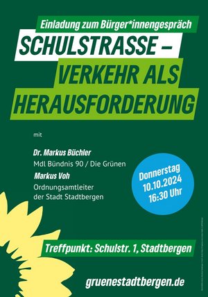 Einladung Ortstermin Schulstraße am 10.10.2024 ab 16.30 Uhr, Schulstraße 1 in Stadtbergen